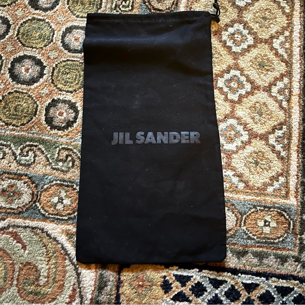 Jil Sander black dust bag with logo women's purse shoe storage 100% authentic